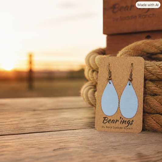 The Bear’ings — Leather Drop Earrings