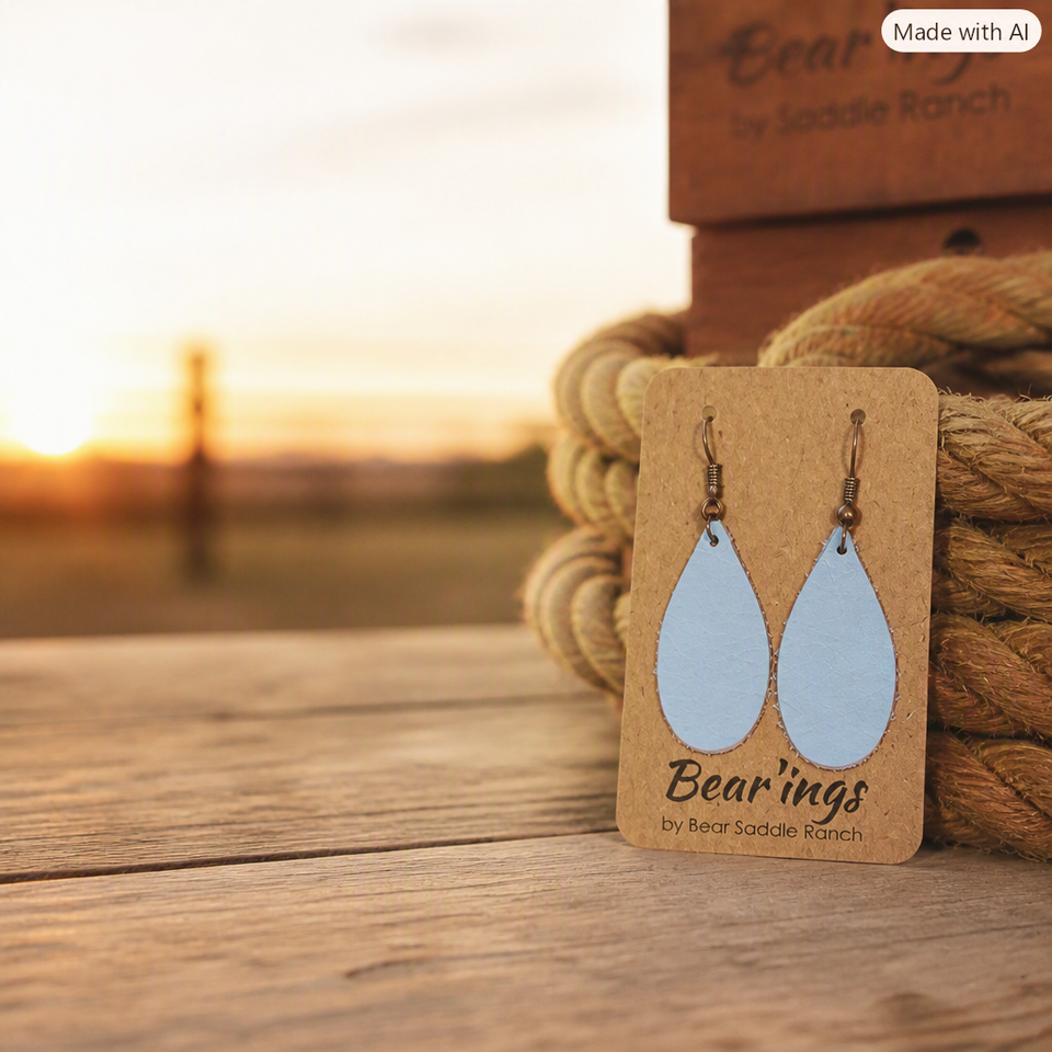 The Bear’ings — Leather Drop Earrings