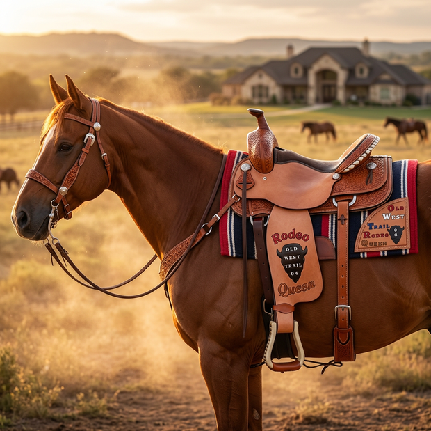Custom Trophy Saddle Fenders & Saddle Blanket Corners