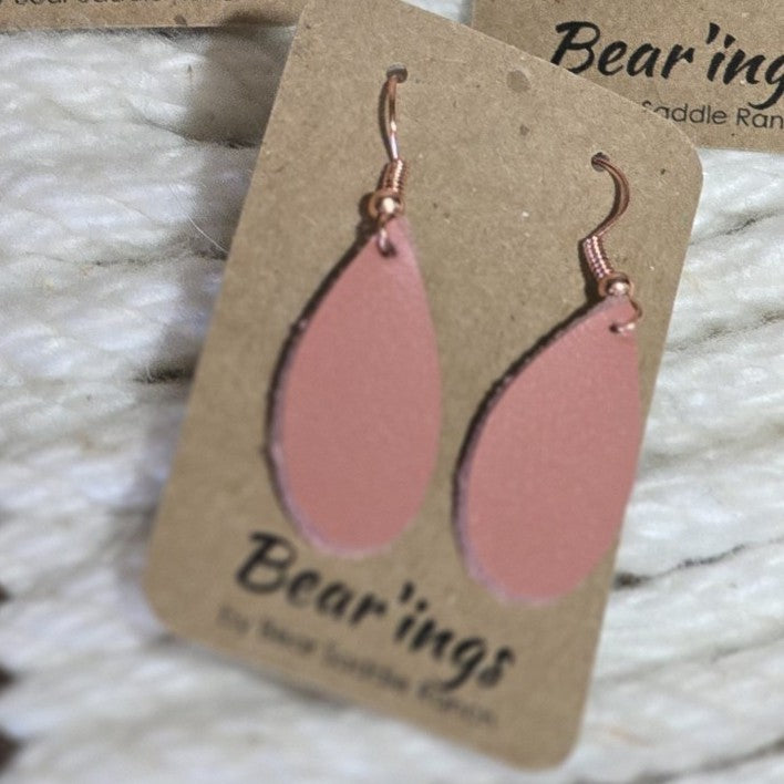 The Bear’ings — Leather Drop Earrings