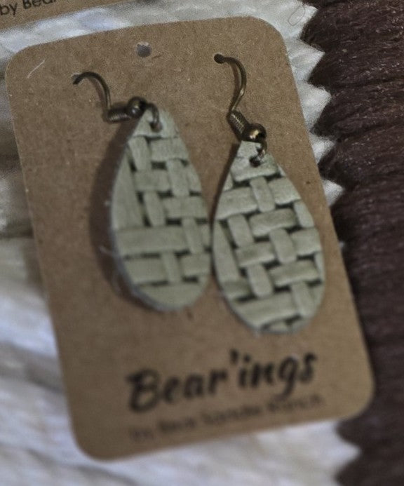 The Bear’ings — Leather Drop Earrings