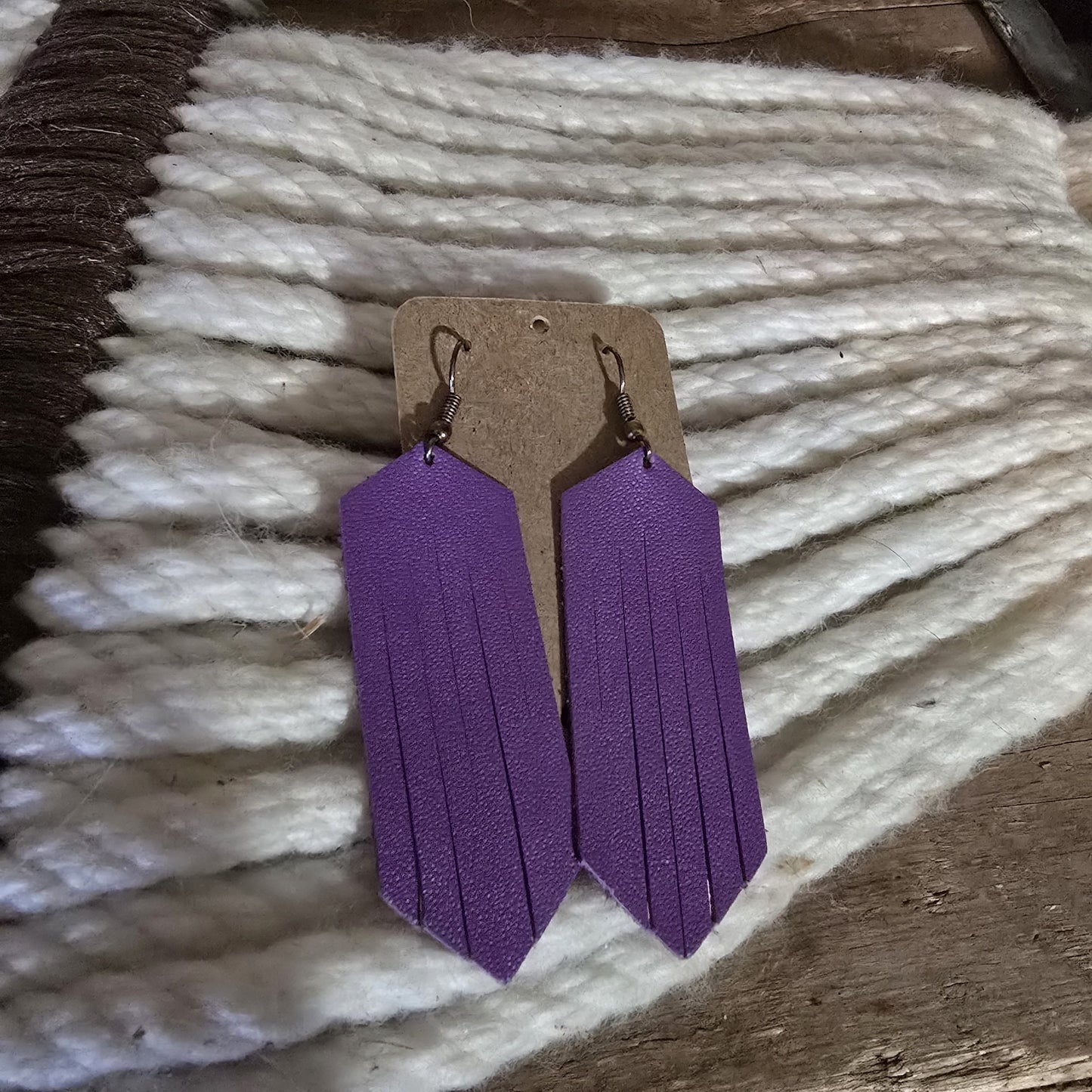 The Bear’ings — Ranch Fringe Leather Earrings