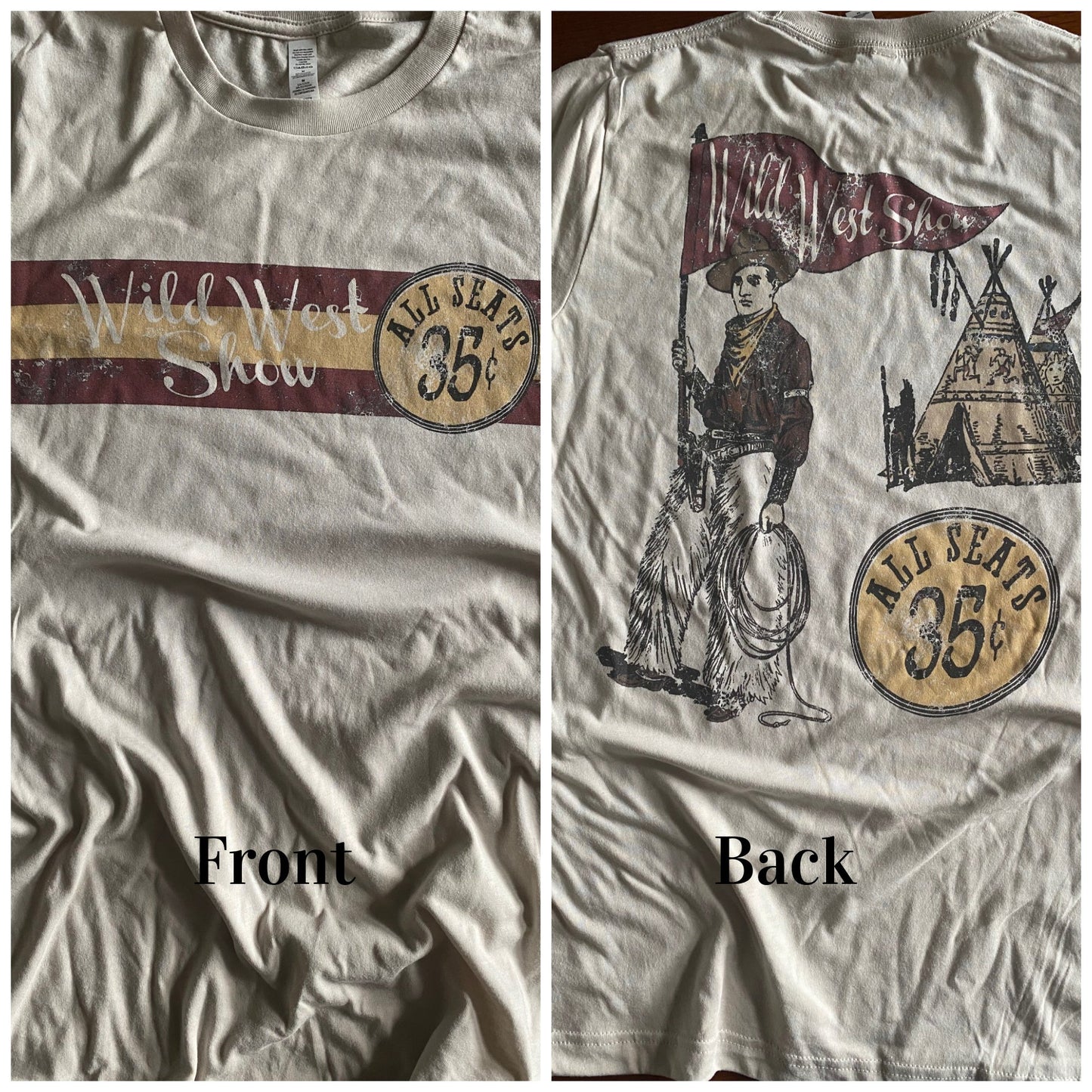 All Seats .35 Cents Tee-- Front and Back Print